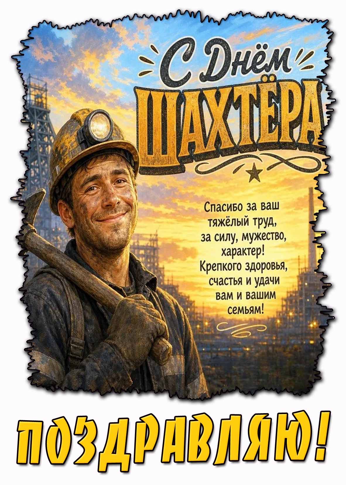 Поздравительная картинка с днём шахтёра