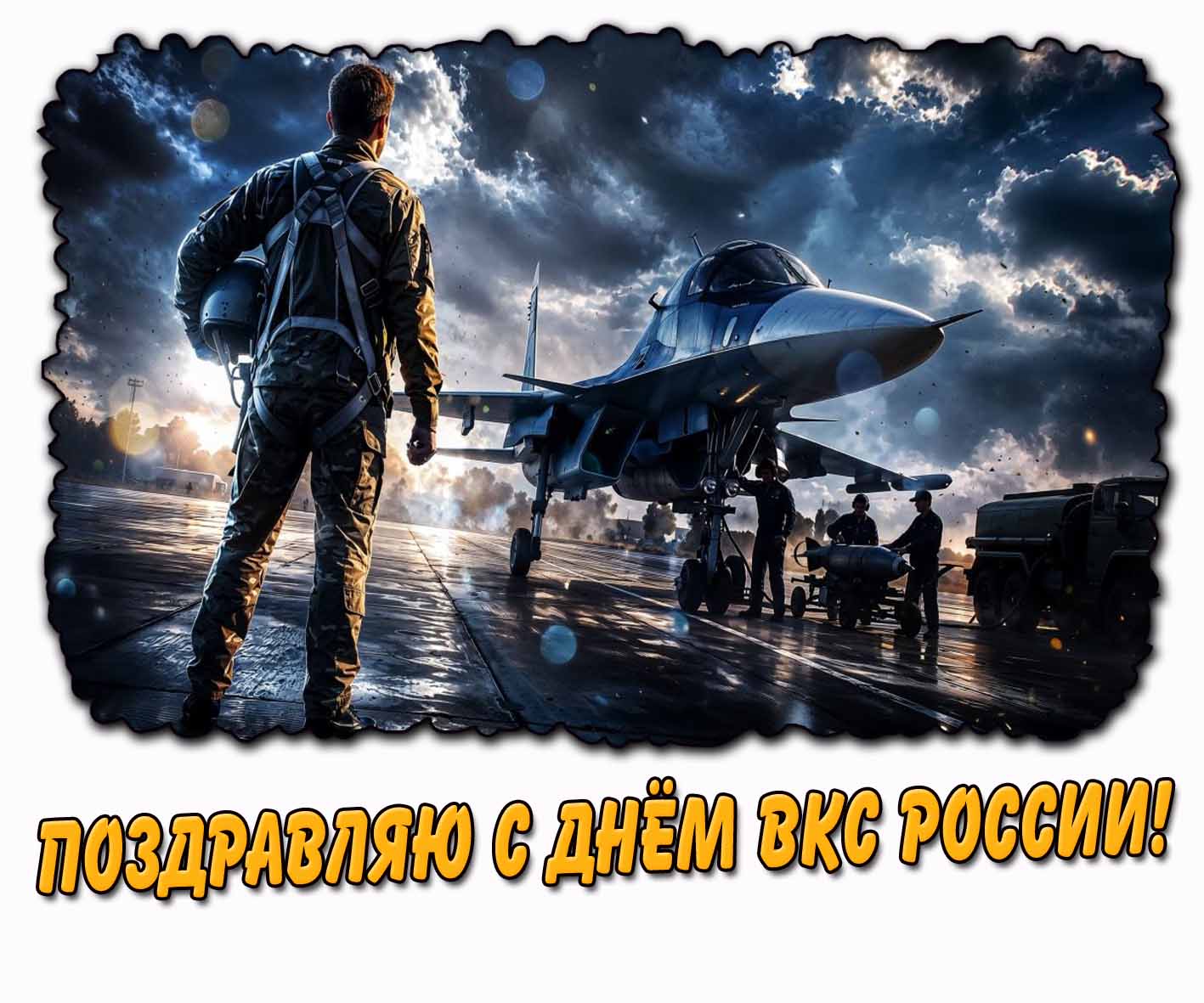 Поздравляю с днём ВКС России! - крутая открытка