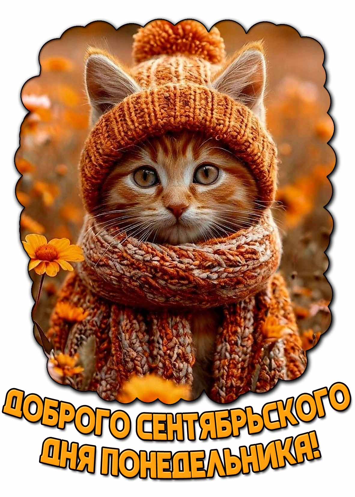 Прикольная картинка доброго сентябрьского дня понедельника