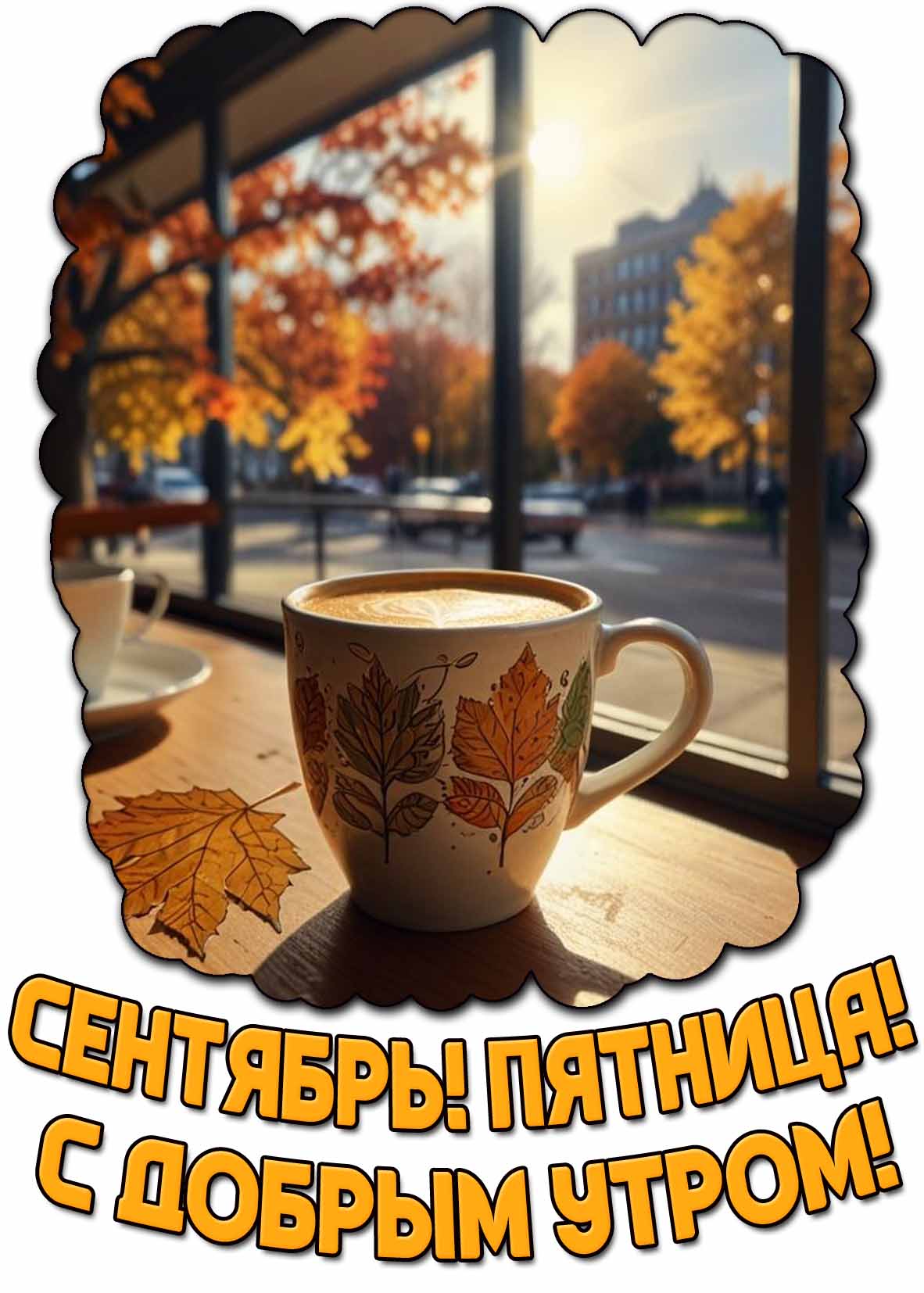 Открытка "Сентябрь! Пятница! С добрым утром!"