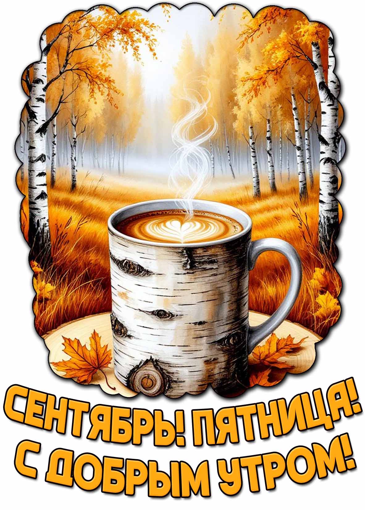 Красивая картинка "Сентябрь! Пятница! С добрым утром!"