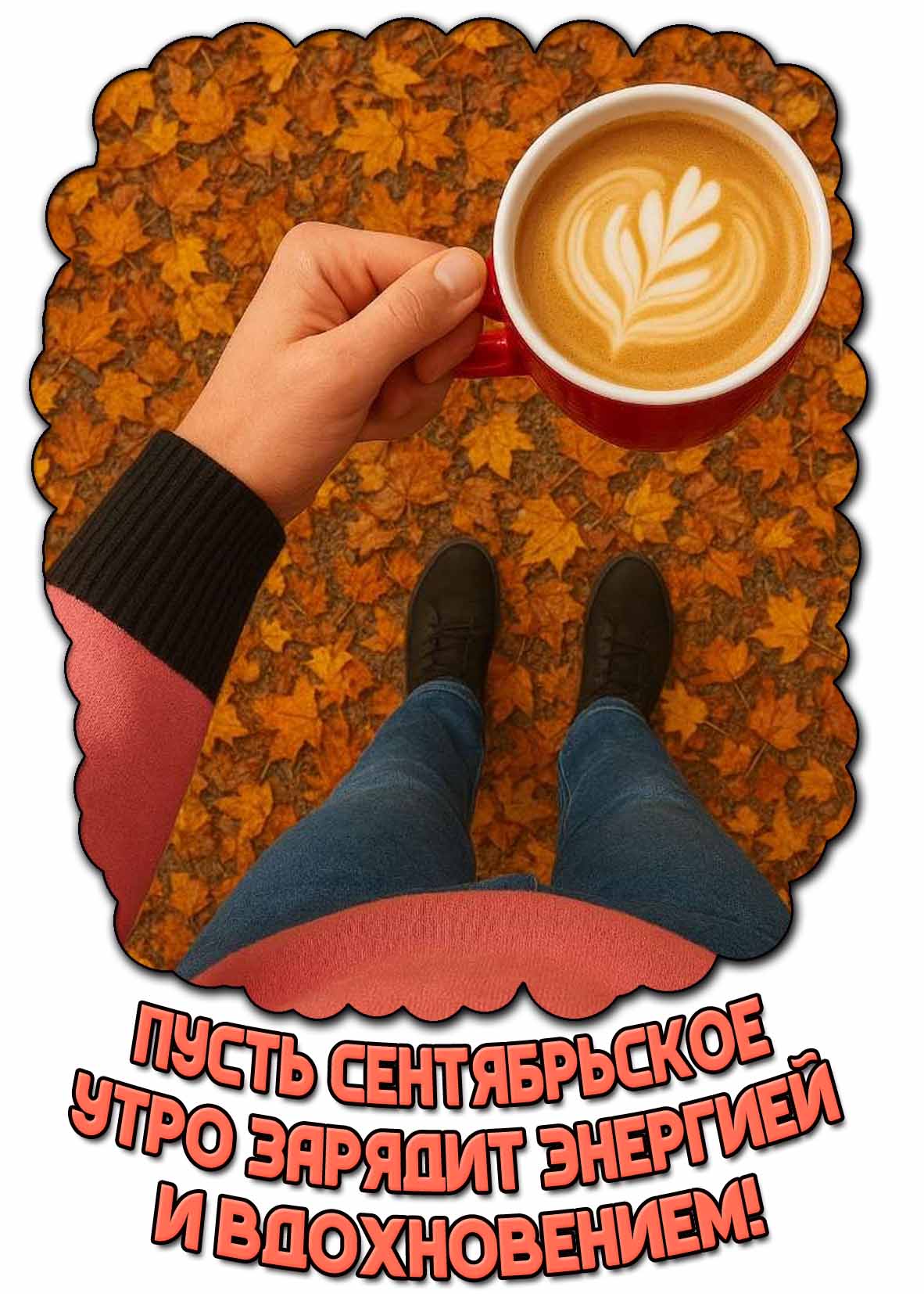 Открытка "Пусть сентябрьское утро зарядит энергией и вдохновением!"