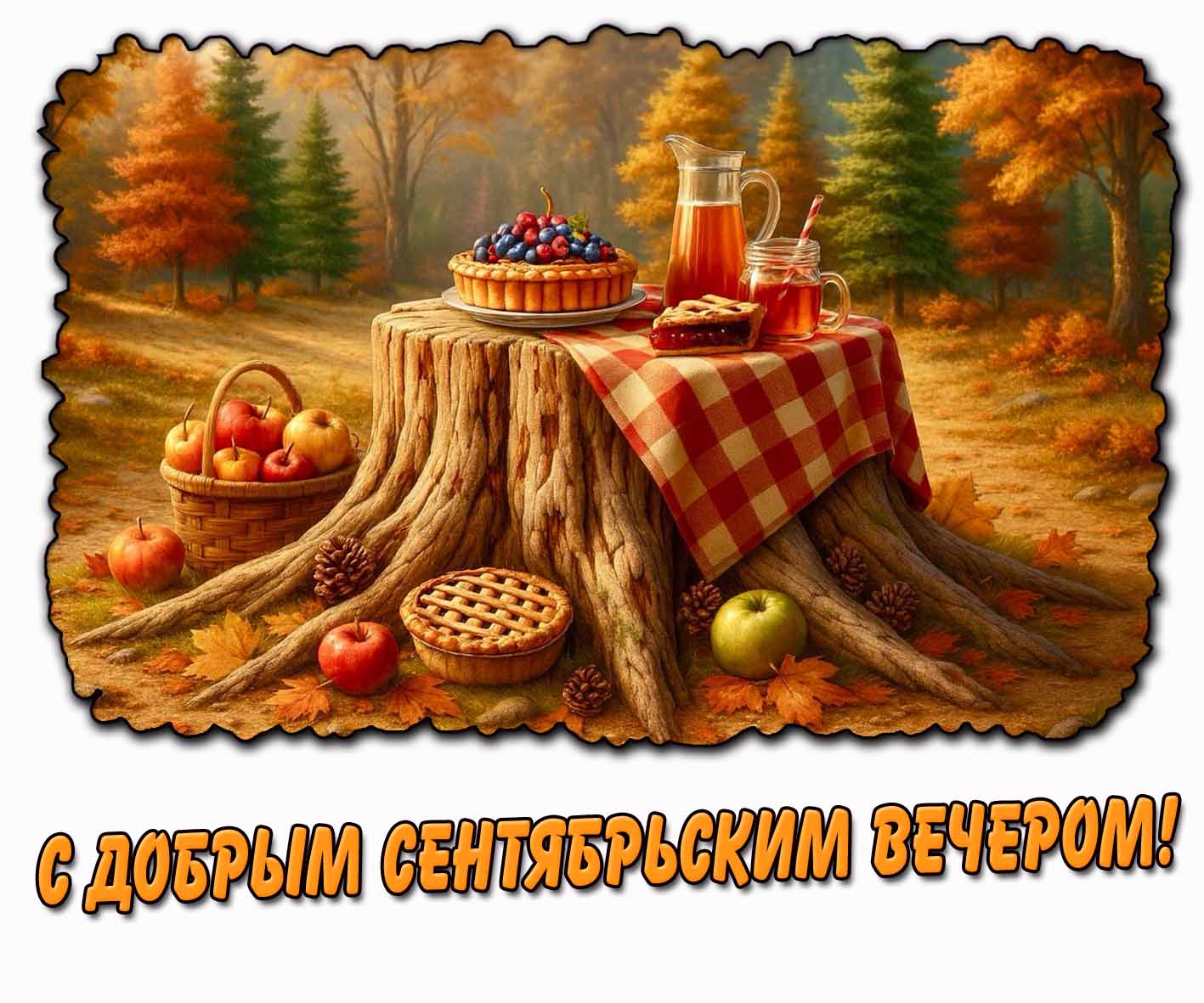 С добрым сентябрьским вечером! - картинка с пикником