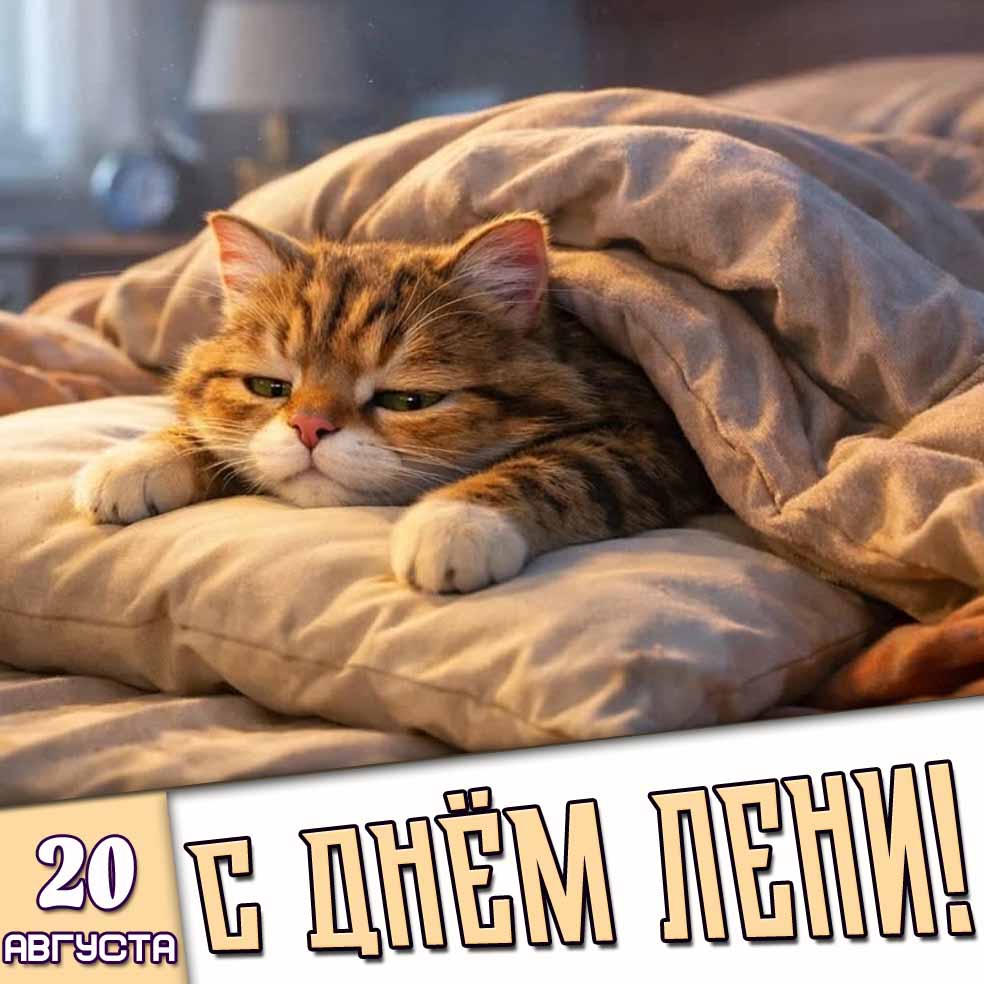 Картинка 20 августа - с днём лени!