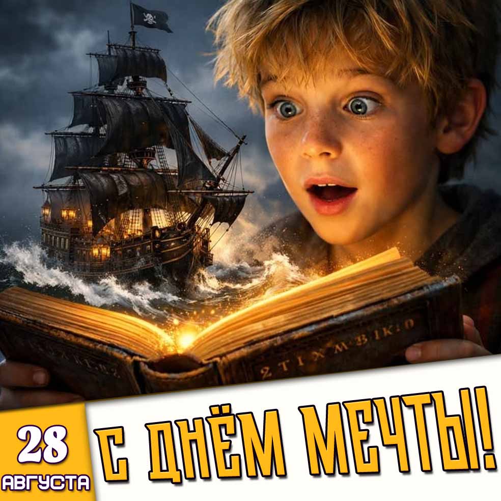 Картинка 28 августа - с днём мечты!