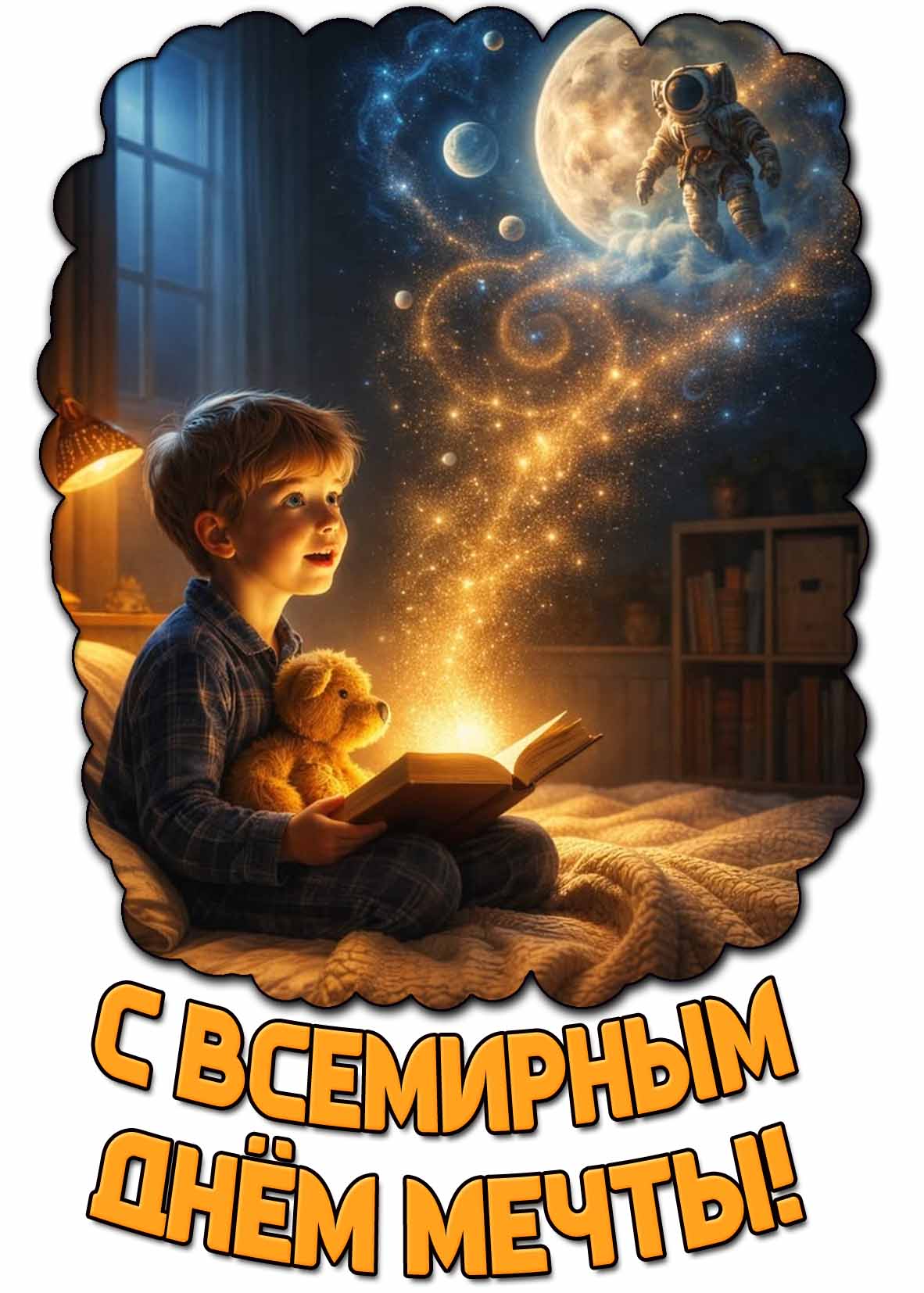 Детская картинка с Всемирным днём мечты