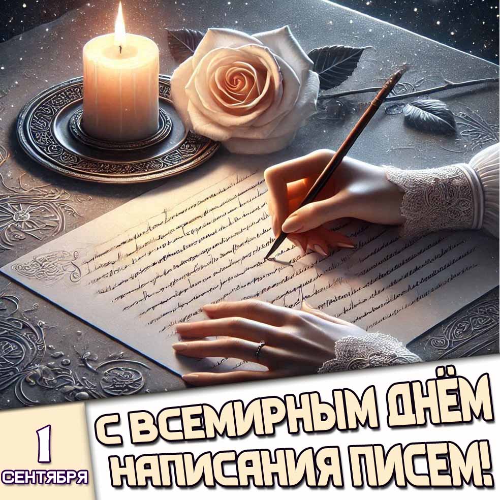 Картинка 1 сентября - с Всемирным днём написания писем!