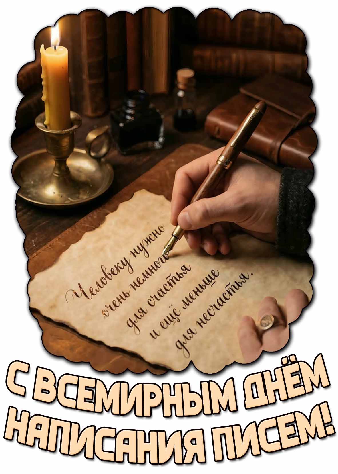 Картинка с Всемирным днём написания писем