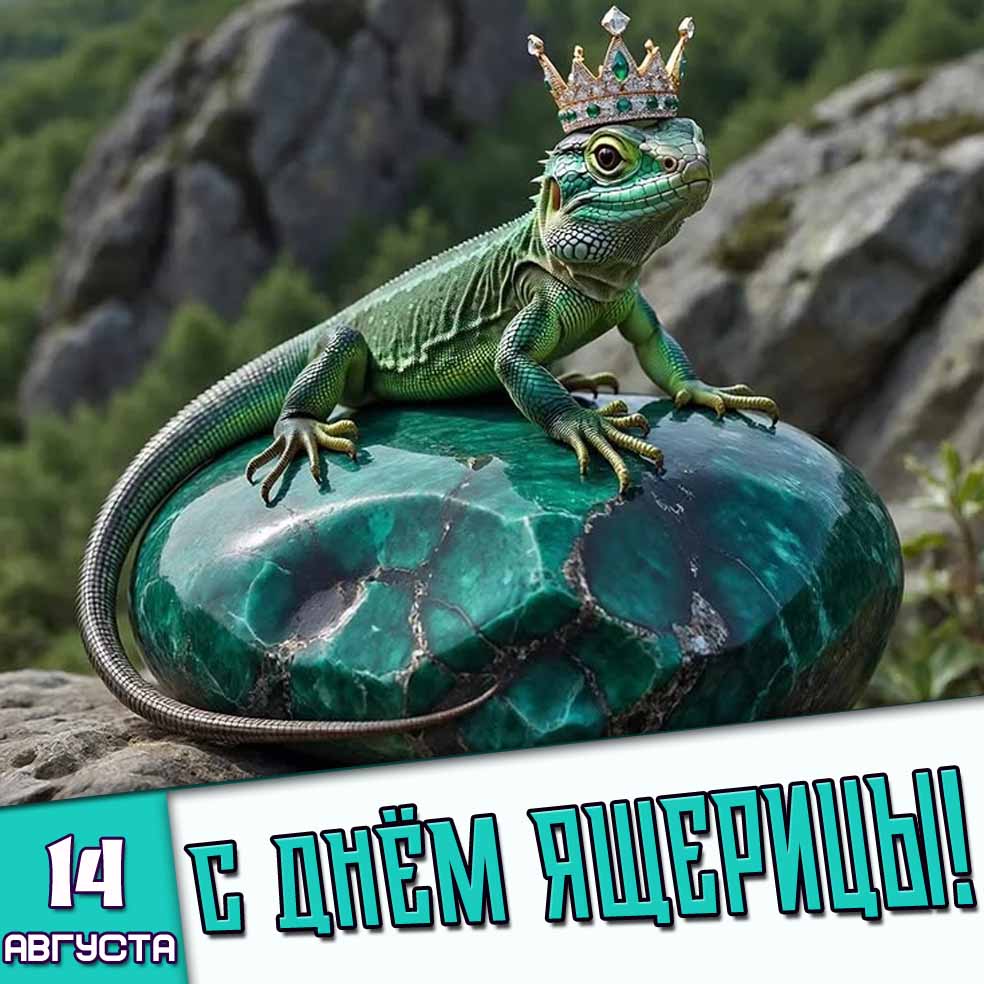 Картинка 14 августа - с днём ящерицы!