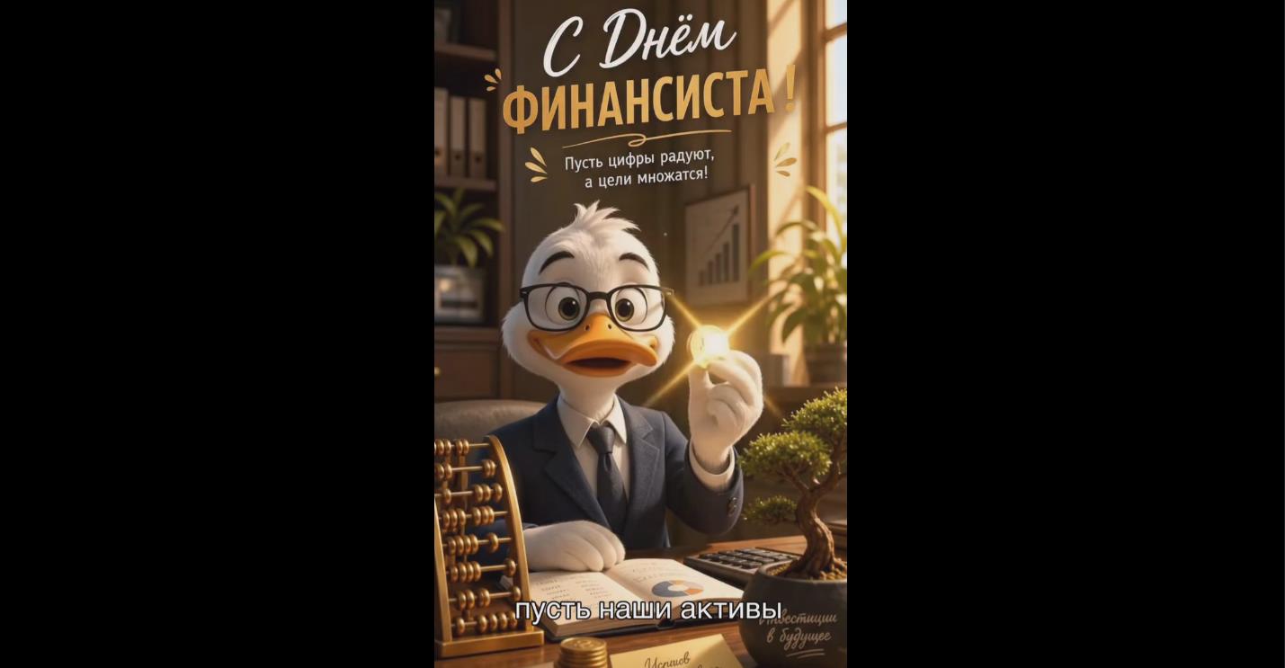 Прикольная видео открытка с днём финансиста