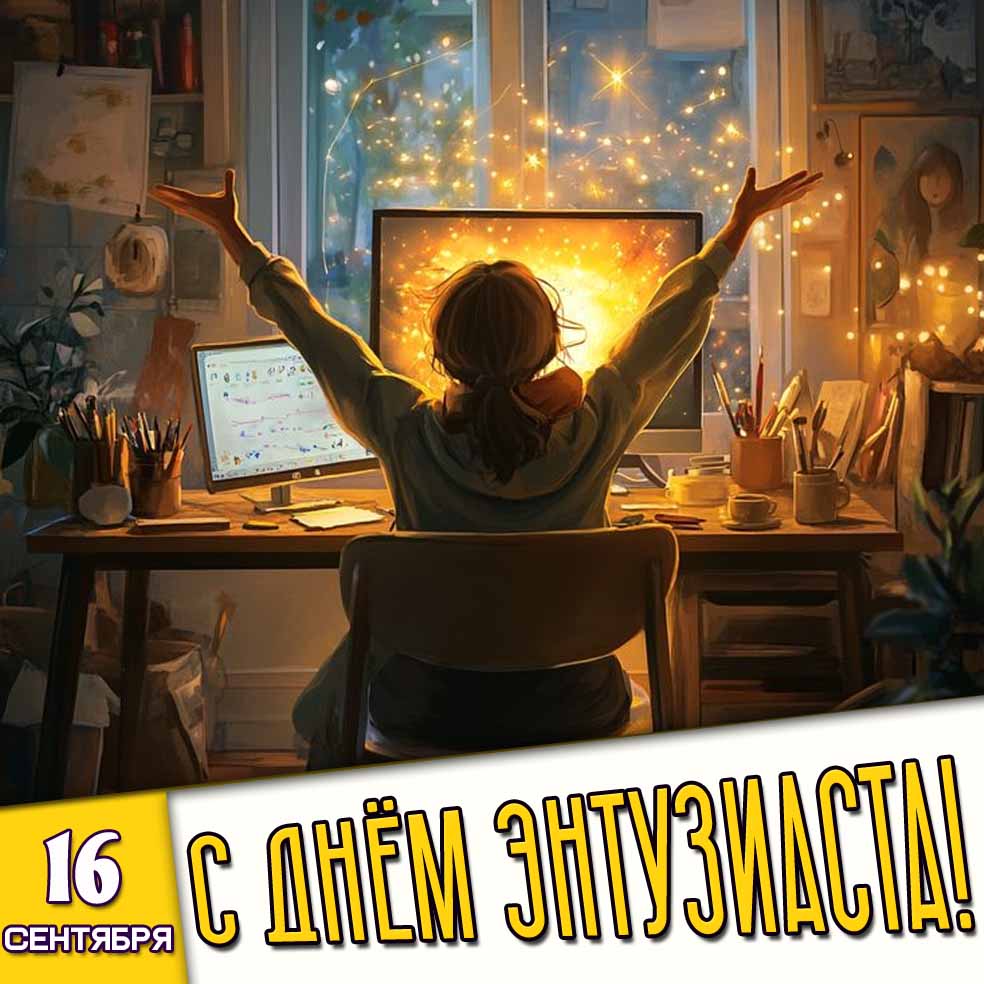 Картинка 16 сентября - с днём энтузиаста!