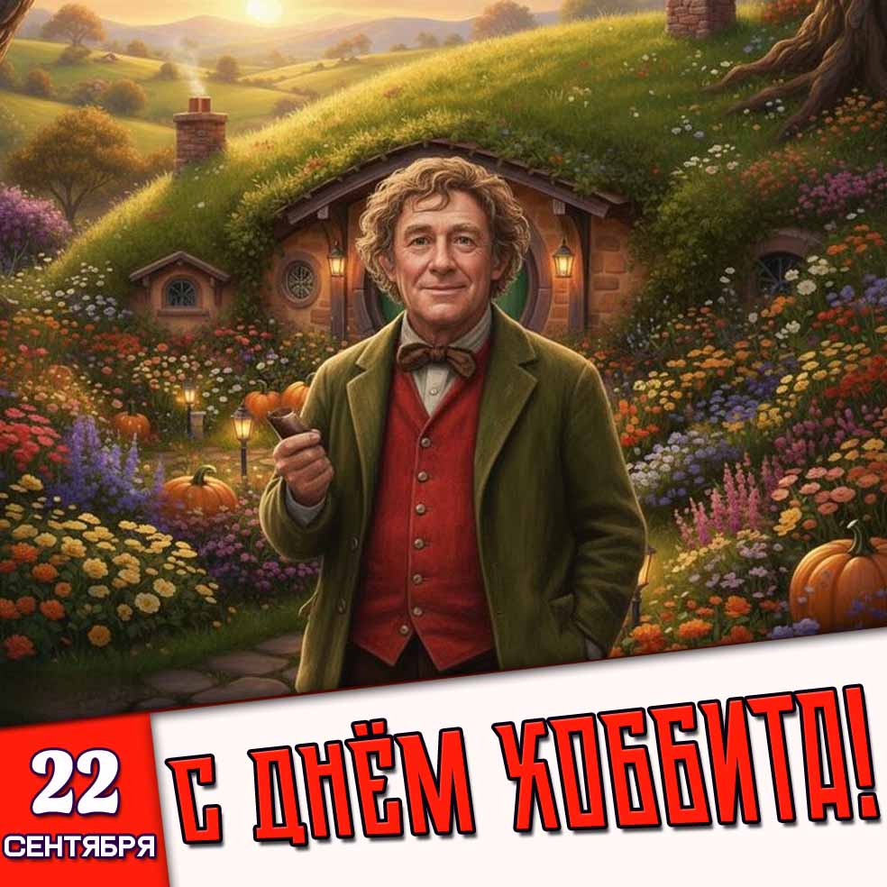 Открытка 22 сентября - с днём Хоббита!