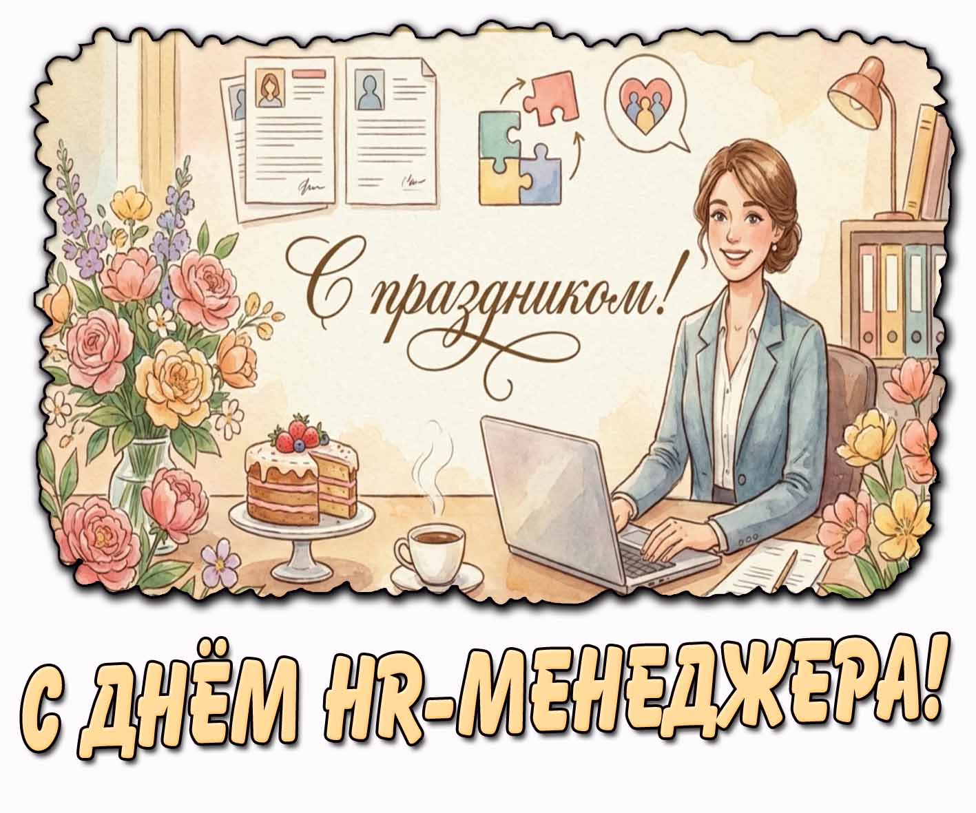 Красивая картинка "С днём HR-менеджера! С праздником!"