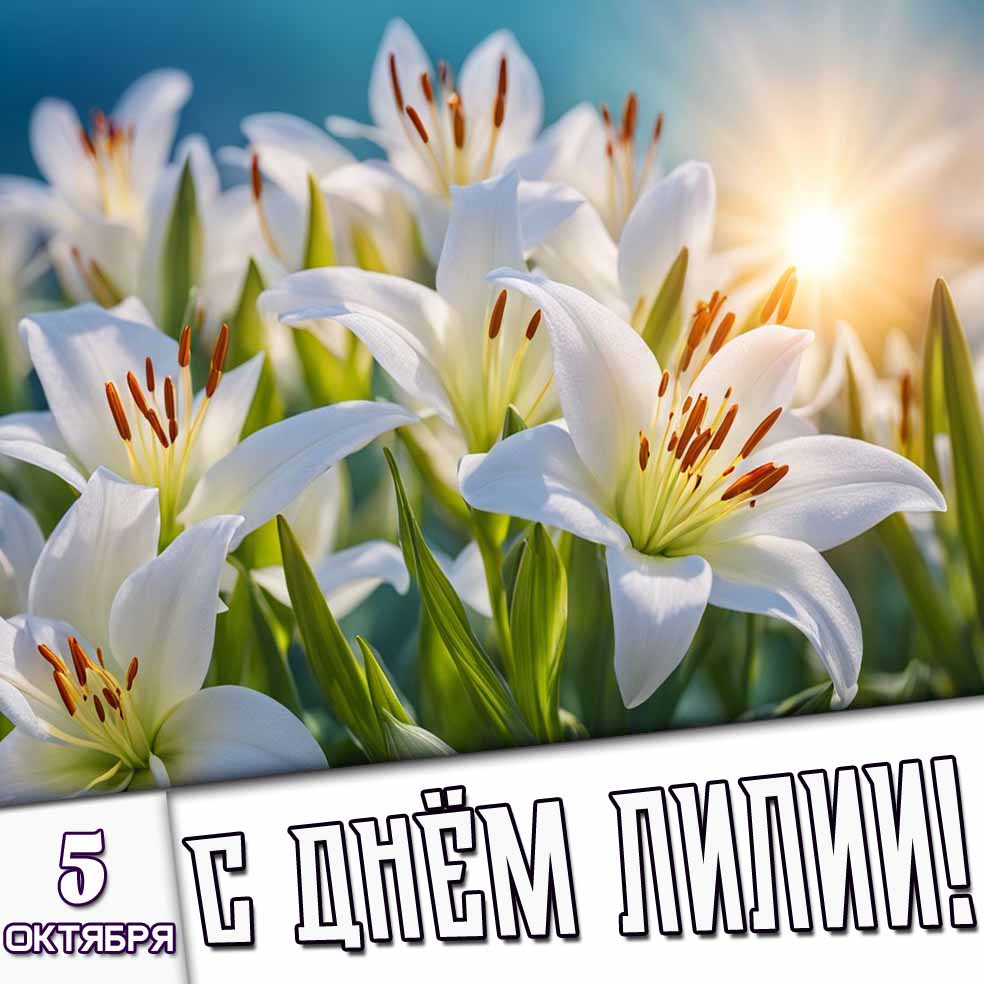 Картинка 5 октября - с днём лилии!