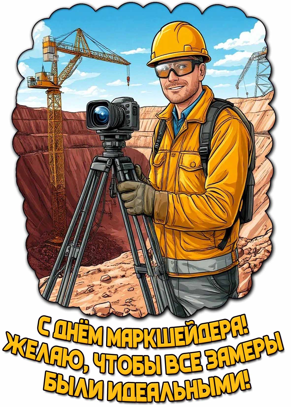 Картинка "C днём маркшейдера! Желаю, чтобы все замеры были идеальными!"