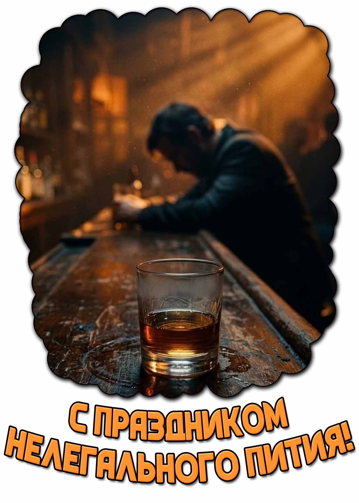 Открытка с праздником нелегального пития
