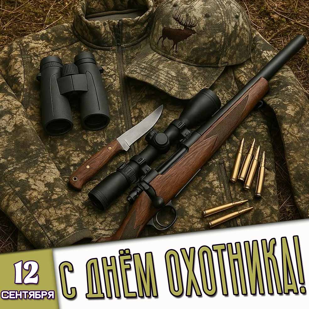 Картинка 12 сентября - с днём охотника!