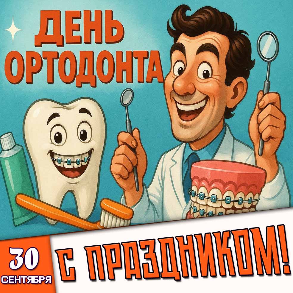Прикольная картинка 30 сентября - с днём ортодонта! С праздником!
