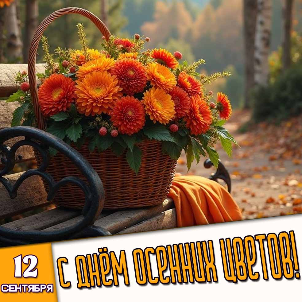 Картинка 12 сентября - с днём осенних цветов!