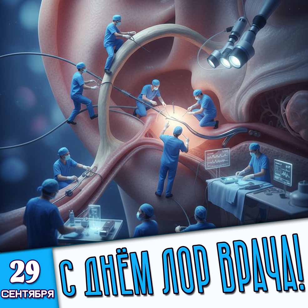 Креативная картинка 29 сентября - с днём ЛОР врача!