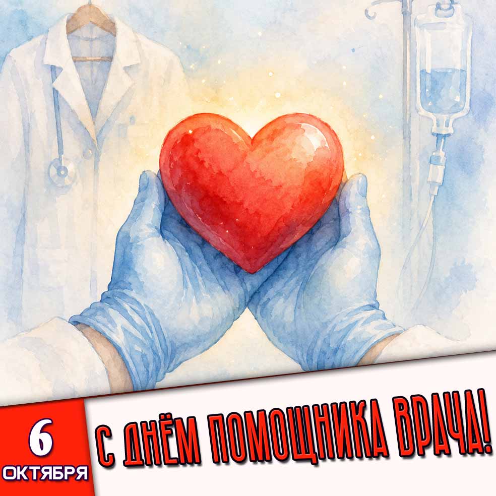 Картинка 6 октября - с днём помощника врача!