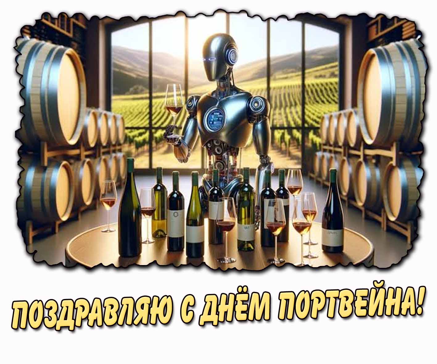 Современная картинка "Поздравляю с днём портвейна!"