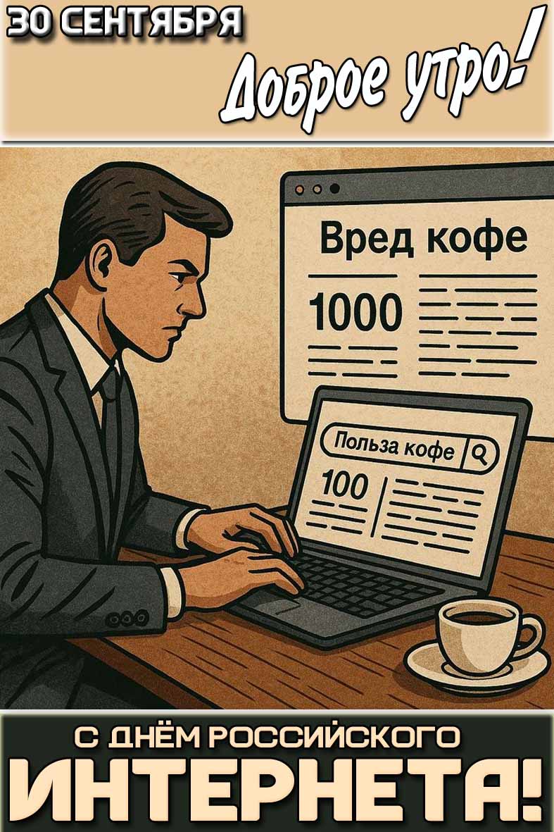 Картинка "30 сентября доброе утро! С днём Российского интернета!"