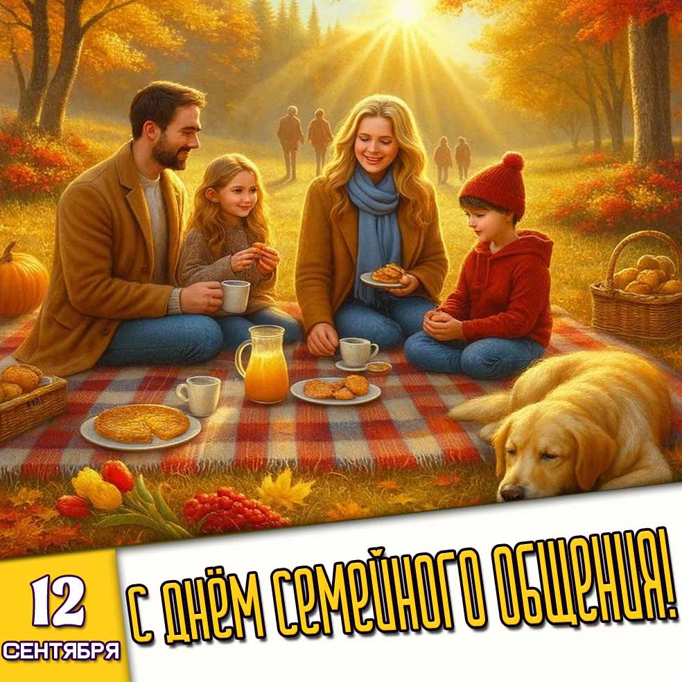 Картинка 12 сентября - с днём семейного общения!
