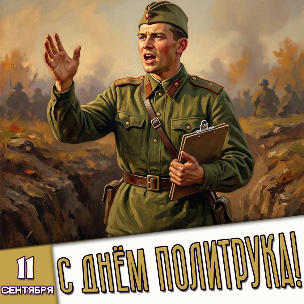 Картинка 11 сентября - с днём политрука!