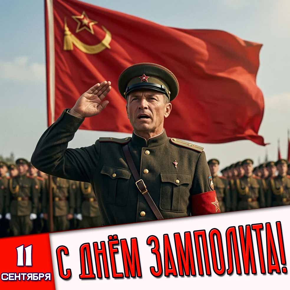 Открытка 11 сентября - с днём замполита!