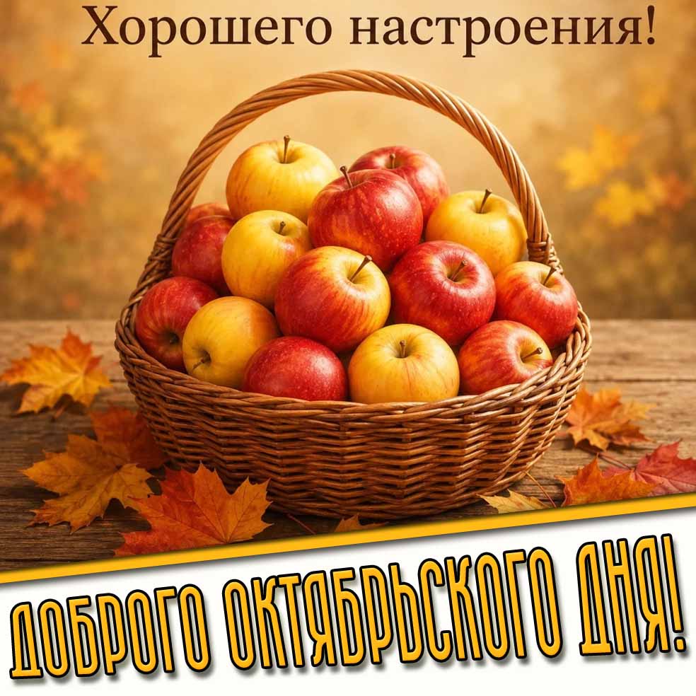 Картинка "Доброго октябрьского дня! Хорошего настроения!"
