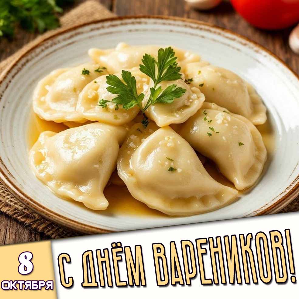 Картинка 8 октября - с днём вареников!