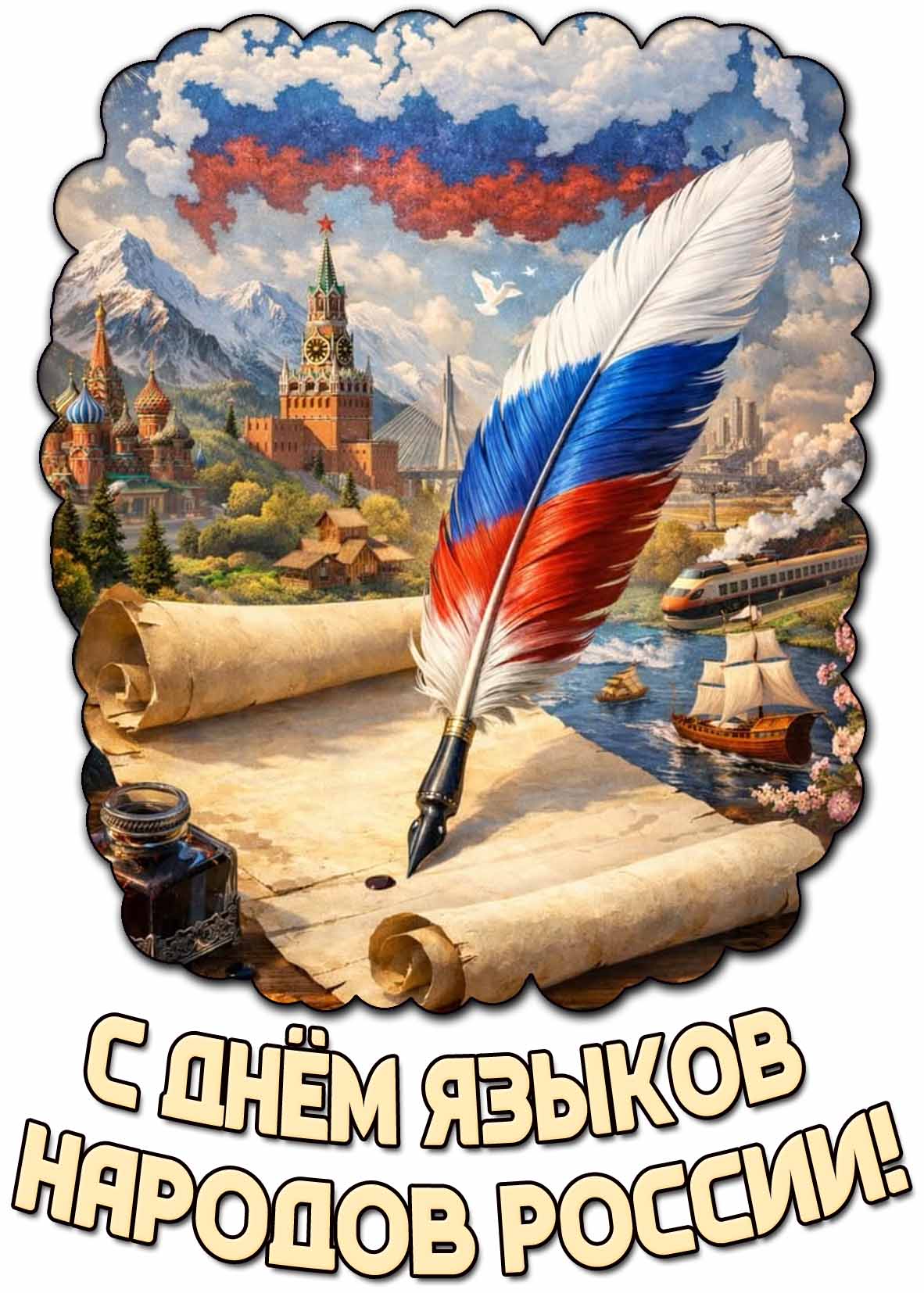 Картинка с днём языков народов России