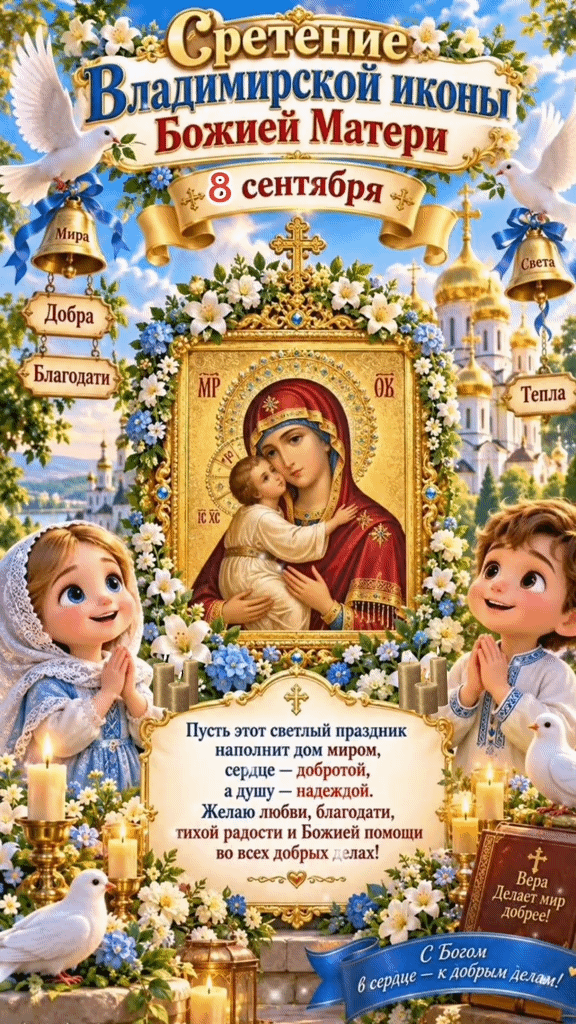 Гифка на Сретение Владимирской иконы Божией Матери - 8 сентября