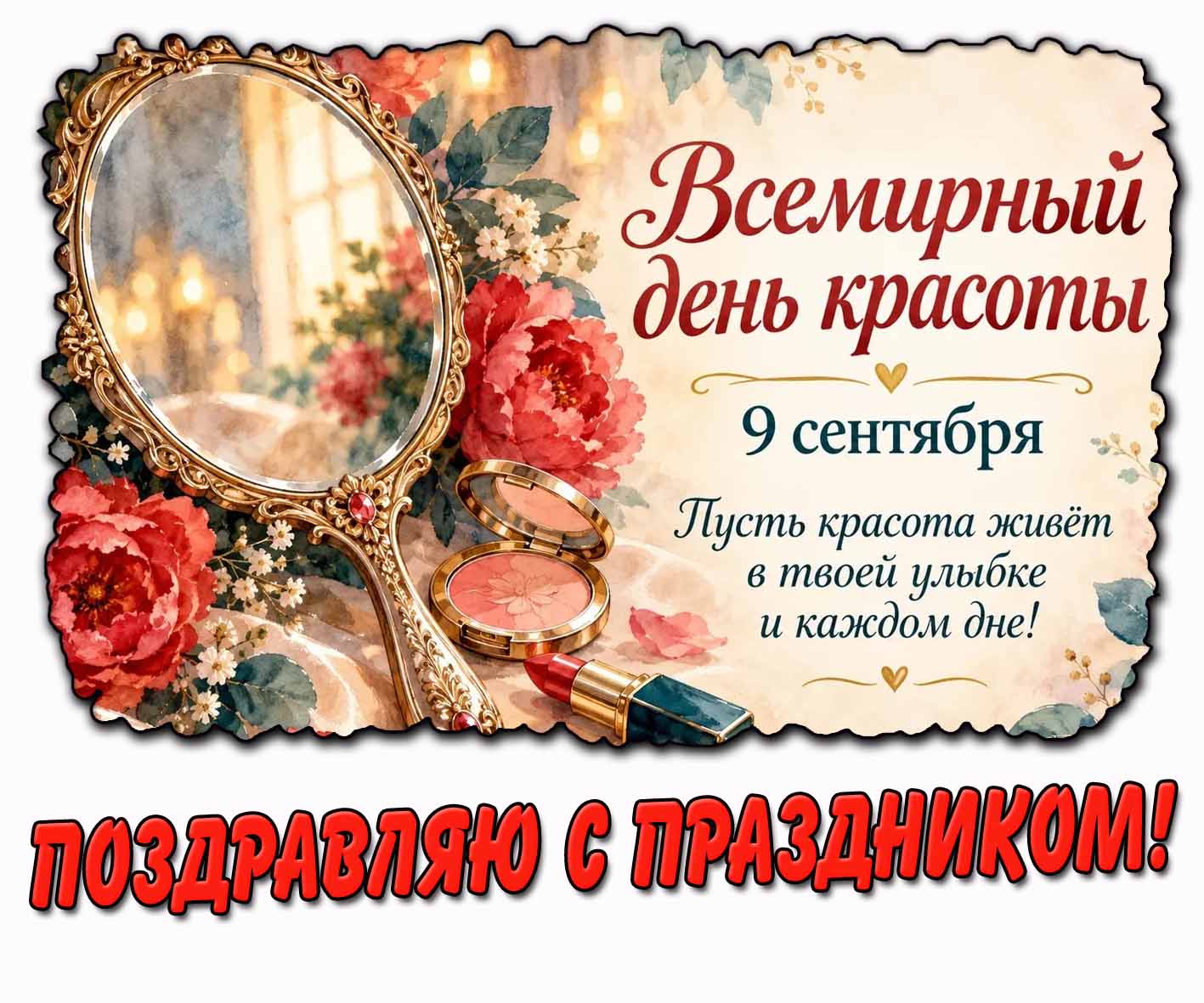Картинка 9 сентября - Всемирный день красоты! Поздравляю с праздником!