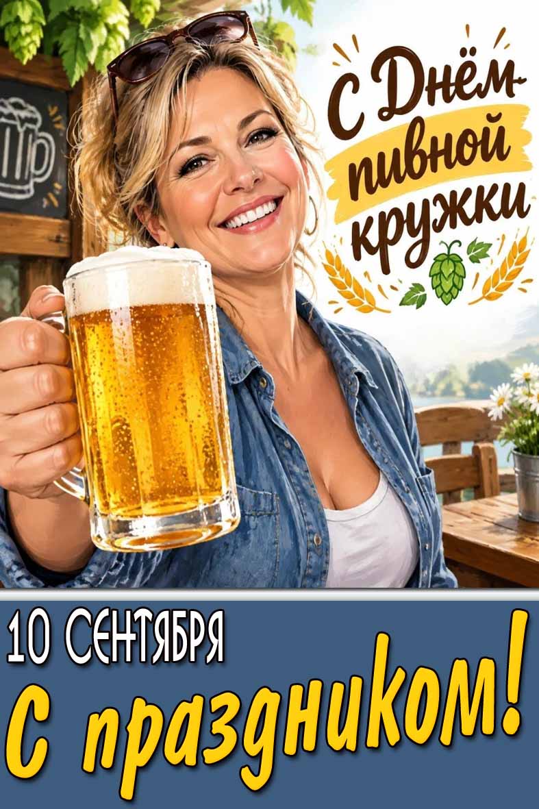 Картинка 10 сентября - с днём пивной кружки! С праздником!