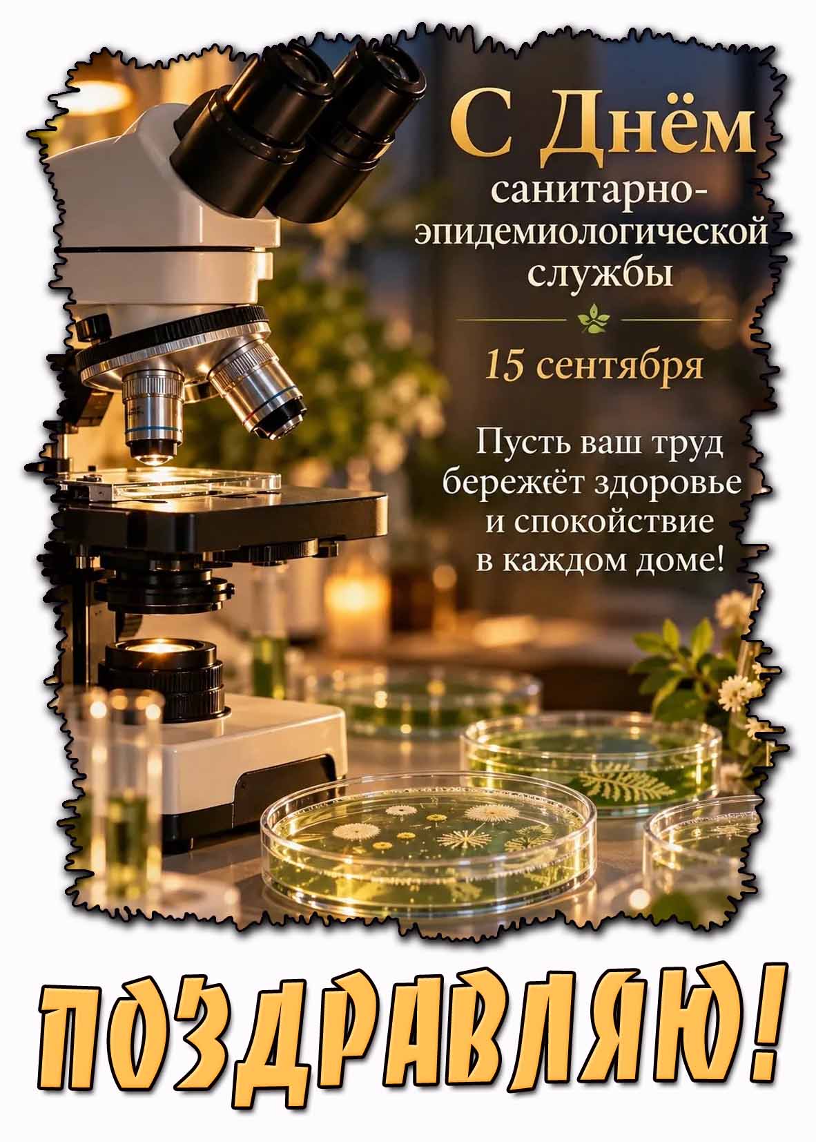 Картинка 15 сентября - с днём санитарно-эпидемиологической службы! Поздравляю!