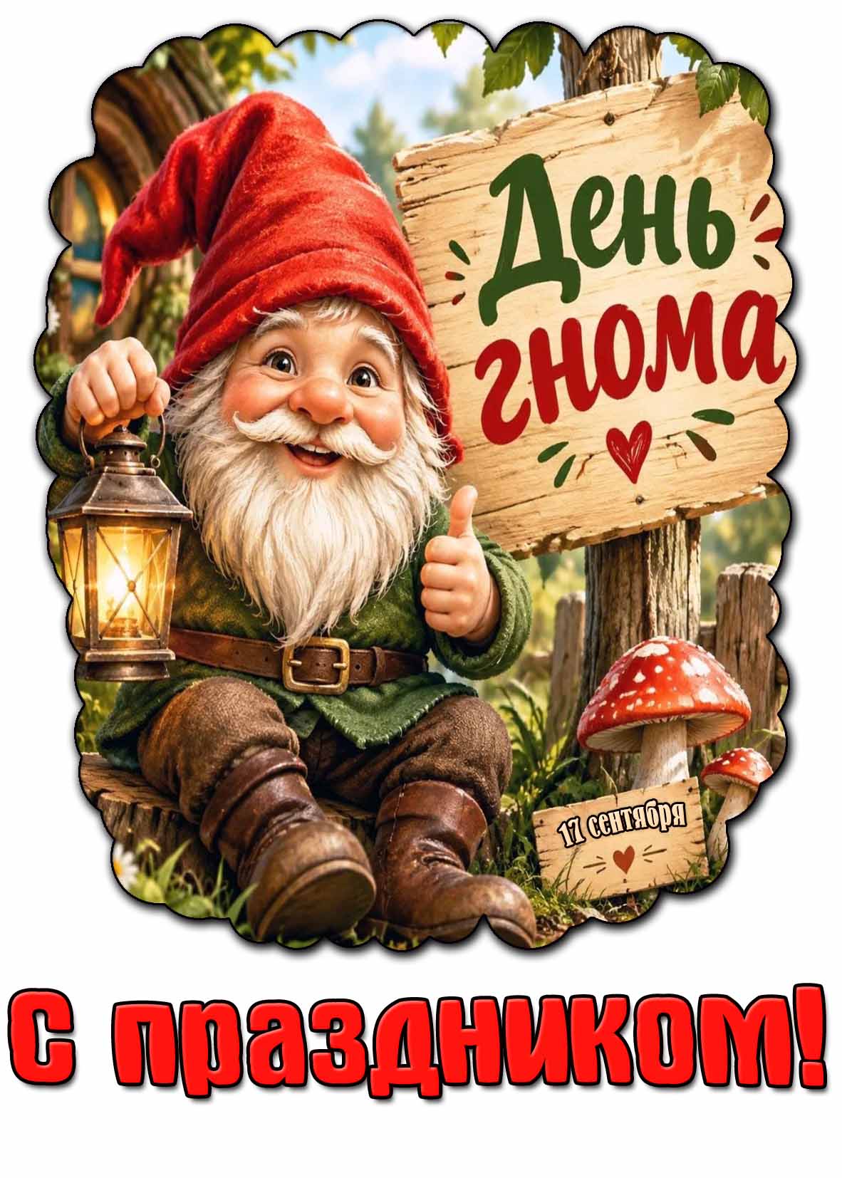 Картинка 17 сентября - день гнома! С праздником!