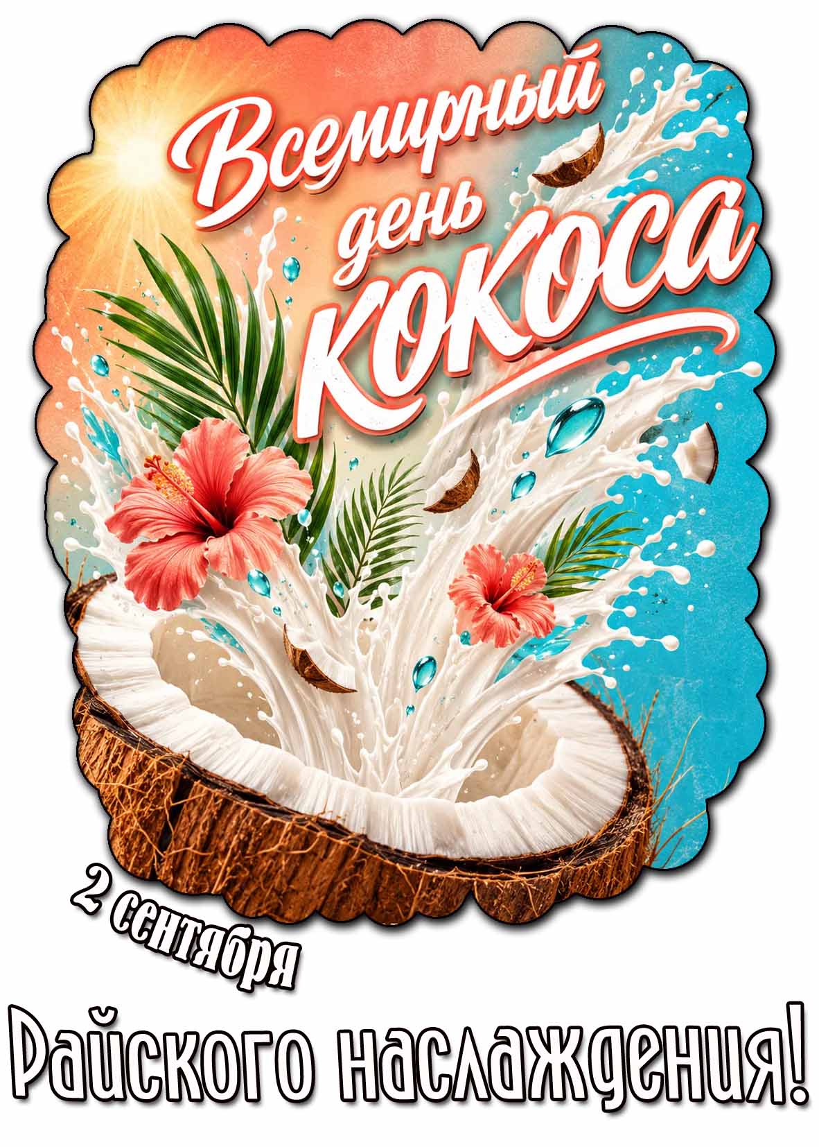Картинка 2 сентября - Всемирный день кокоса! Райского наслаждения!