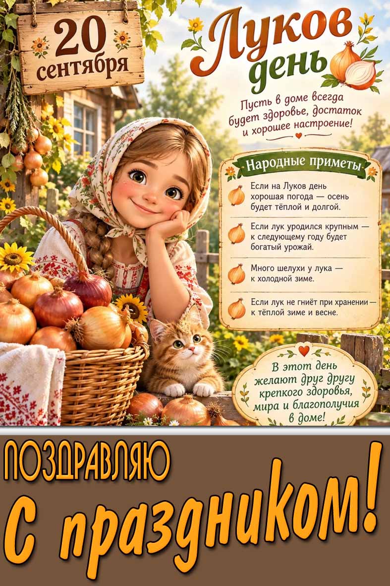 Картинка 20 сентября - Луков день! Поздравляю с праздником!