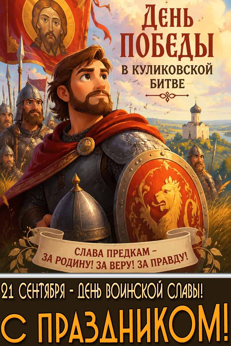 Картинка 21 сентября - день победы в Куликовской битве! День воинской славы! С праздником!