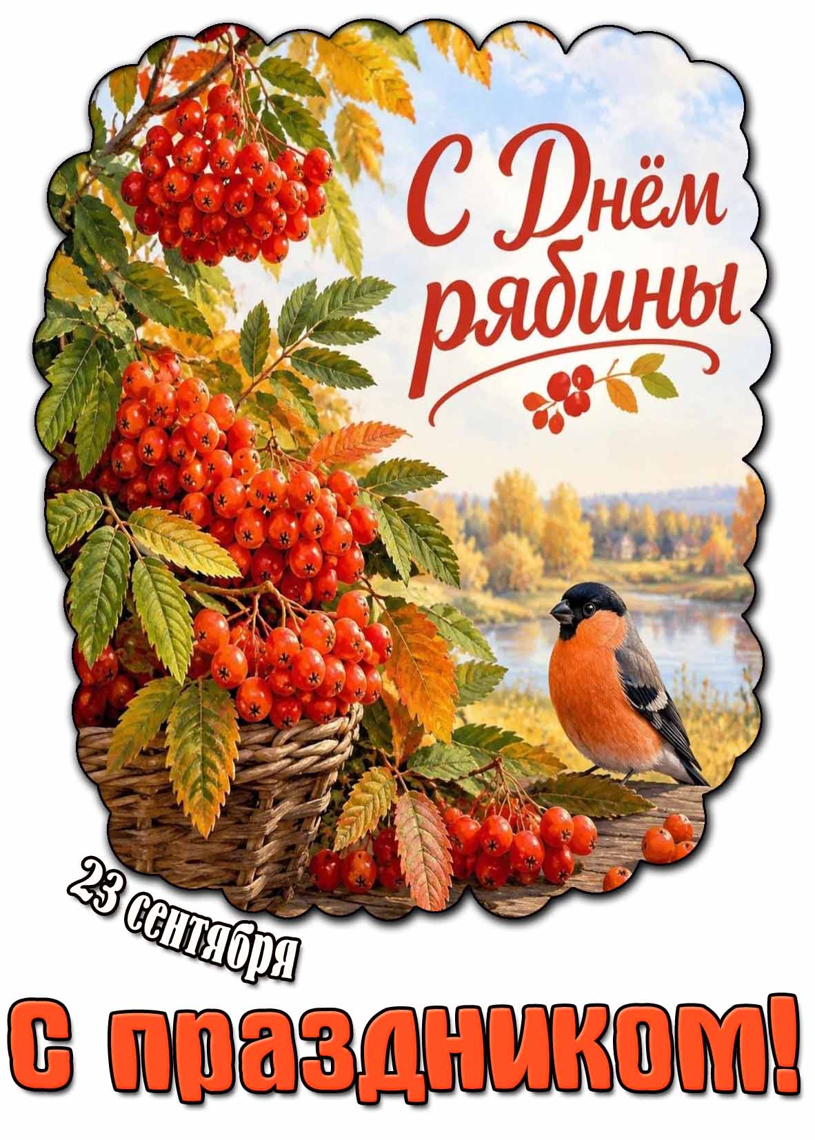 Картинка 23 сентября - с днём рябины! С праздником!