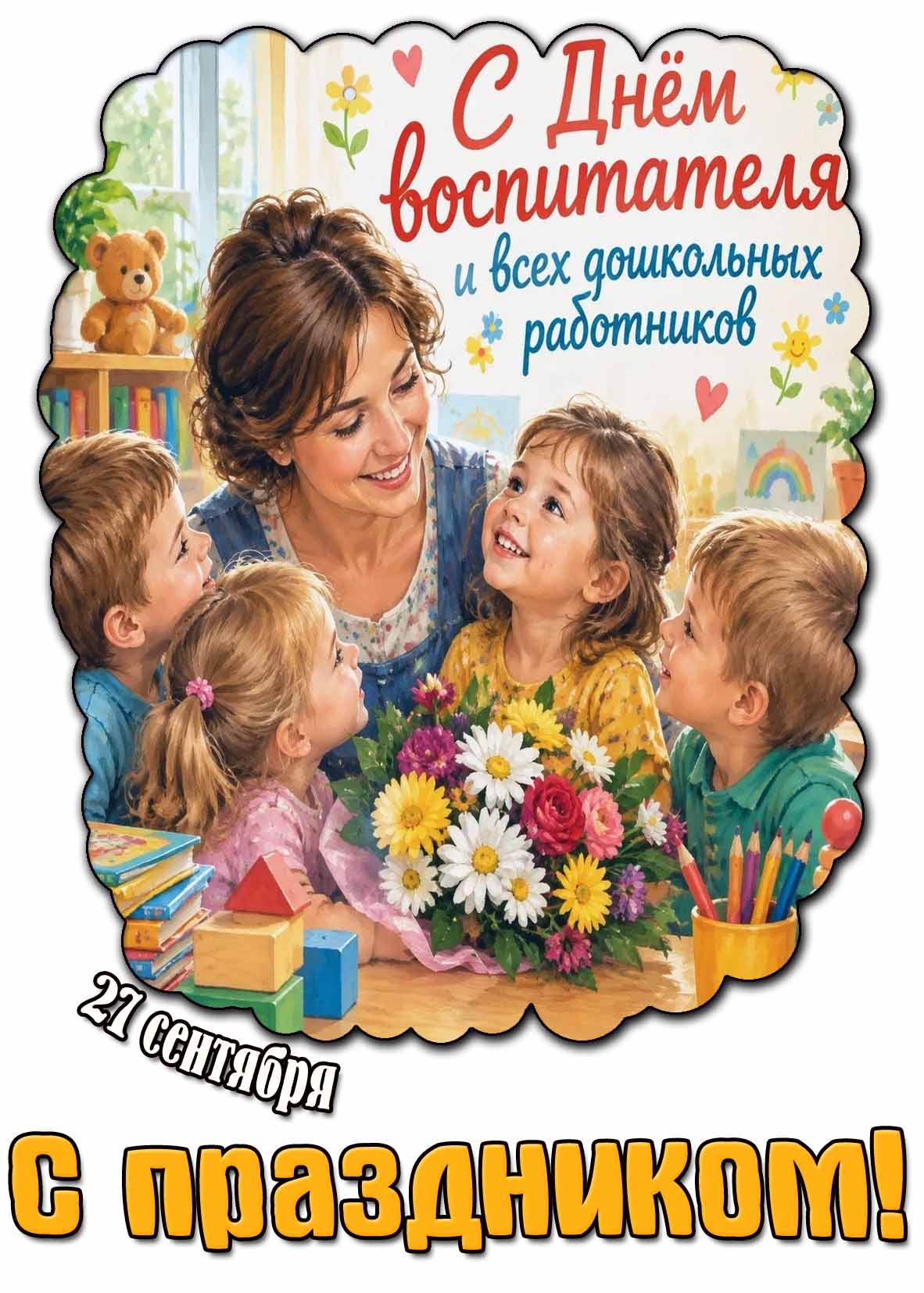 Картинка 27 сентября - с днём воспитателя и всех дошкольных работников! С праздником!