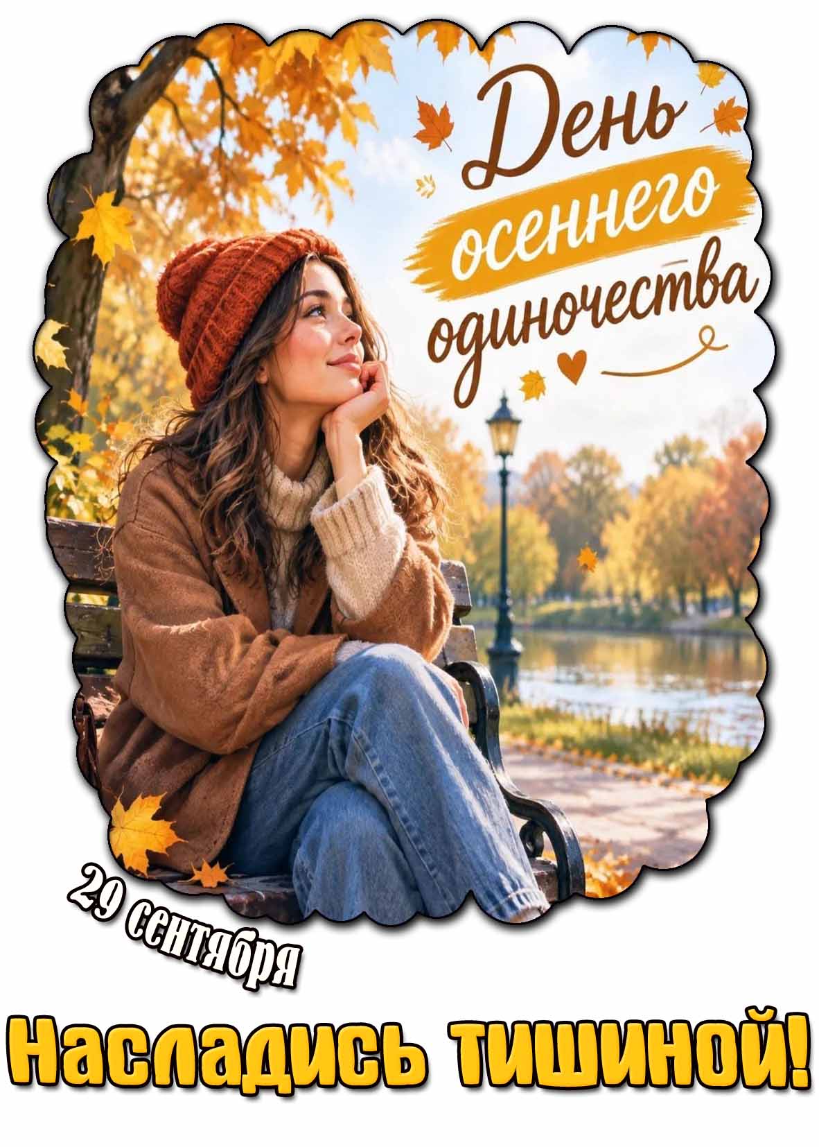Картинка 29 сентября - день осеннего одиночества! Насладись тишиной!