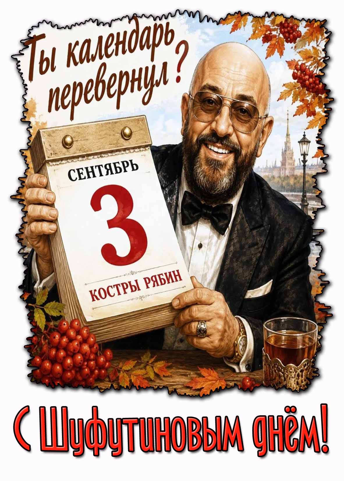 Картинка 3 сентября - Ты календарь перевернул? С Шуфутиновым днём!