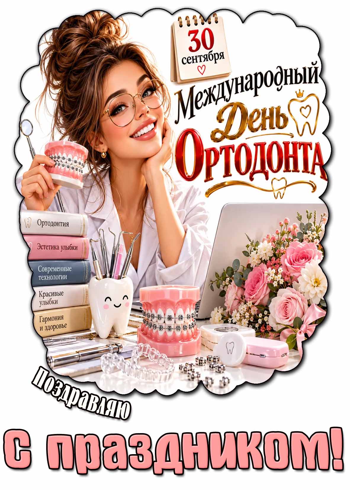 Картинка для женщины 30 сентября - Международный день ортодонта! Поздравляю с праздником!