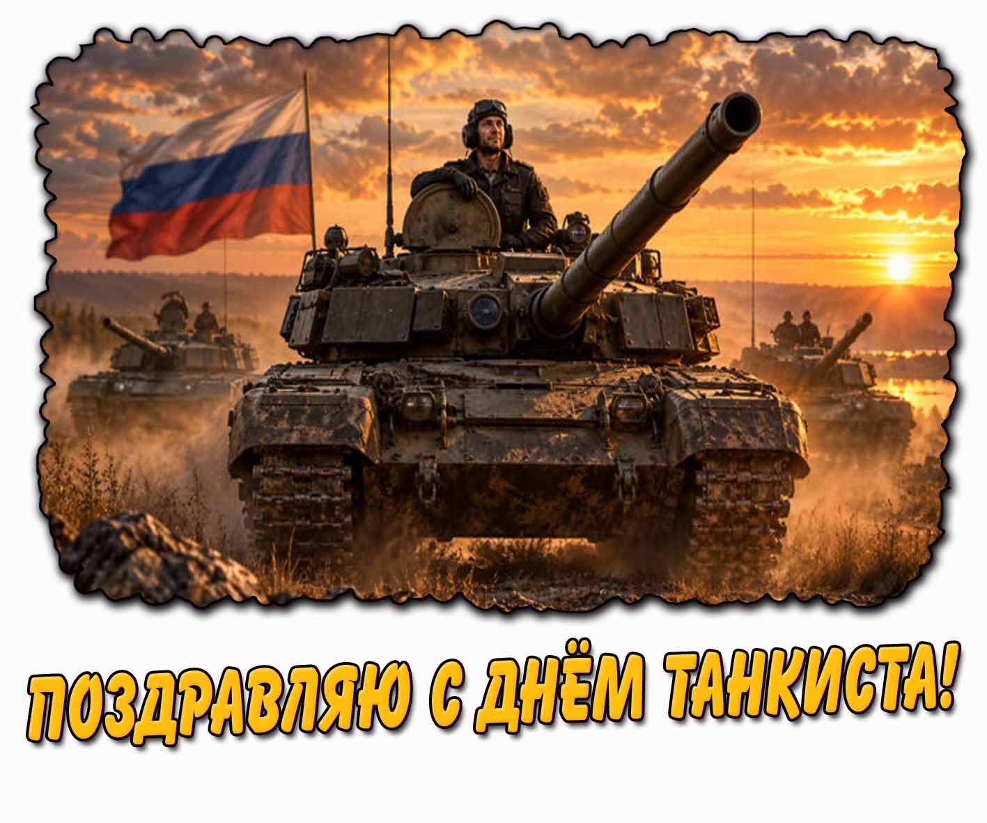 Картинка "Поздравляю с днём танкиста!"