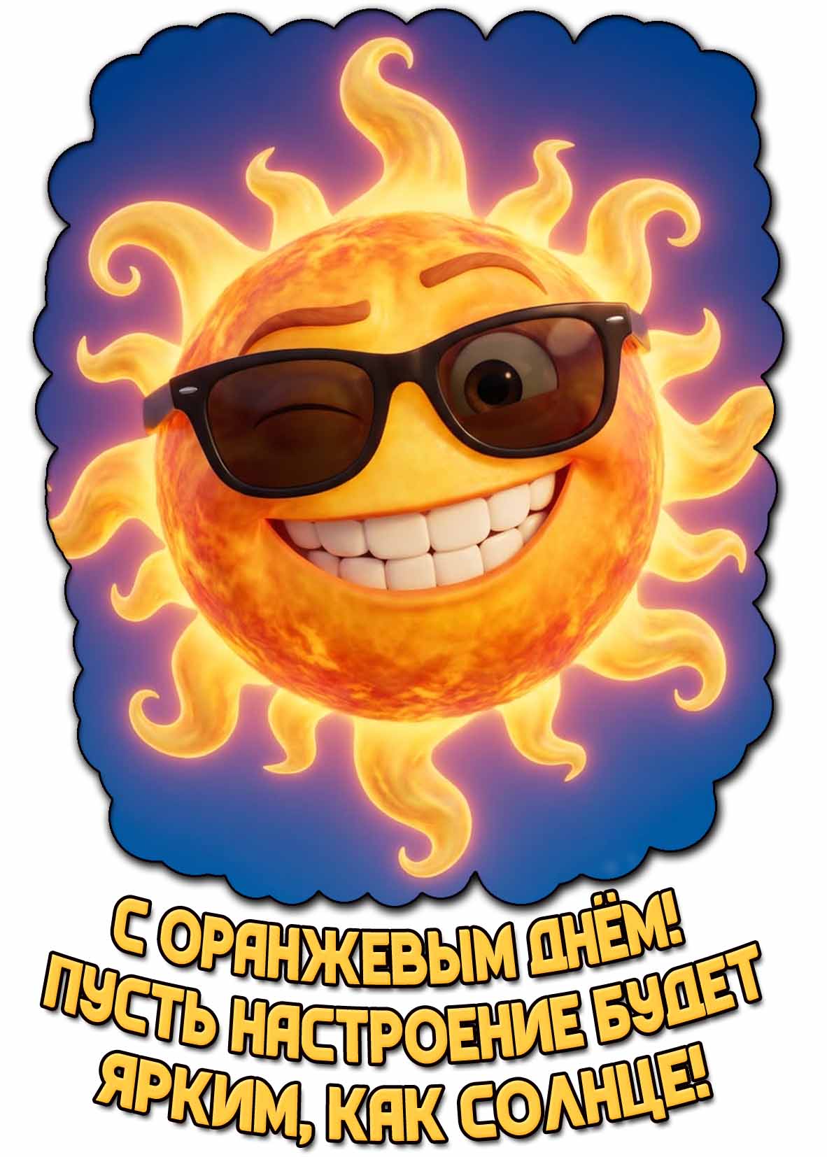 Картинка "С Оранжевым днём! Пусть настроение будет ярким, как солнце!"