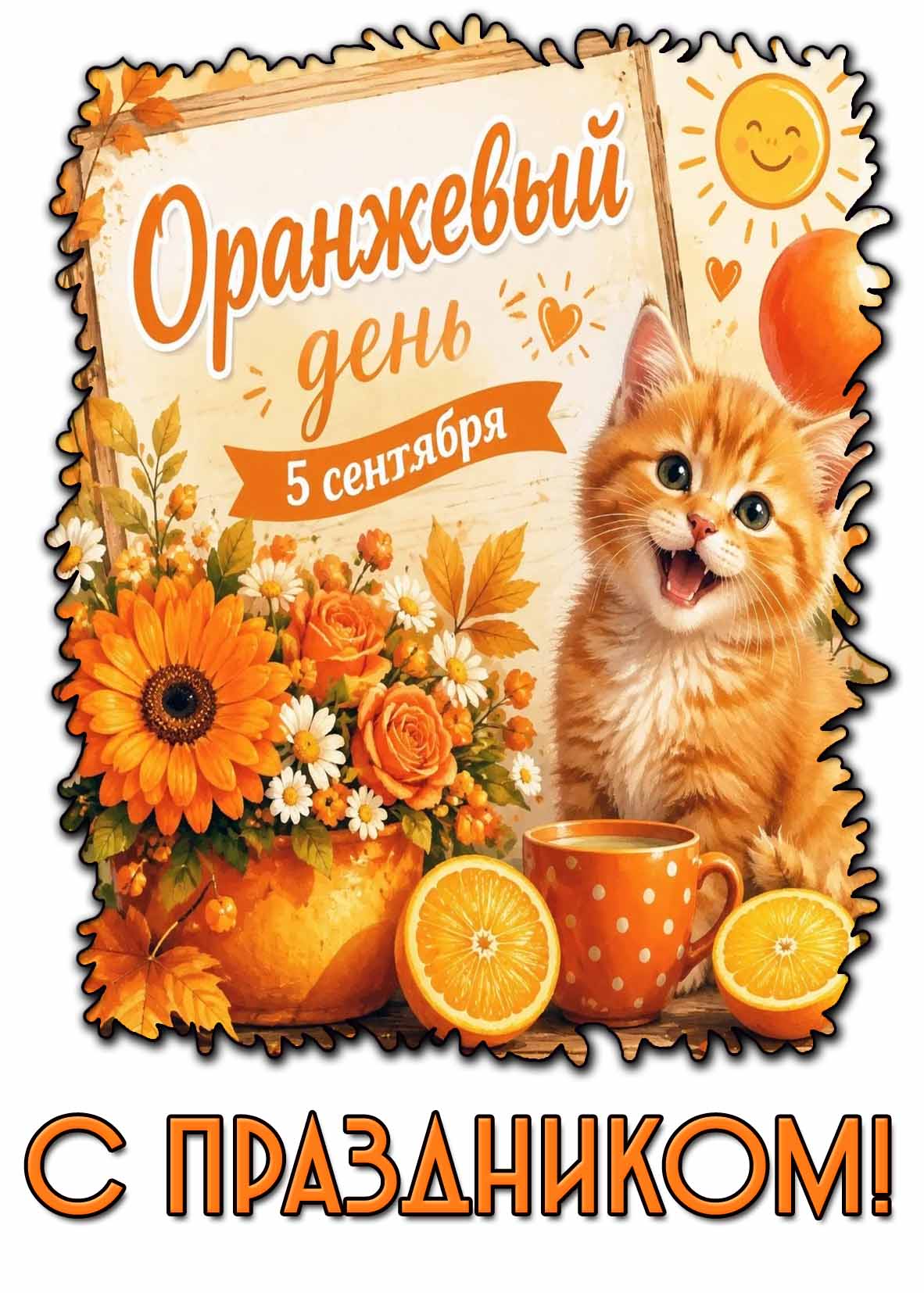 Красивая картинка 5 сентября - Оранжевый день! С праздником!