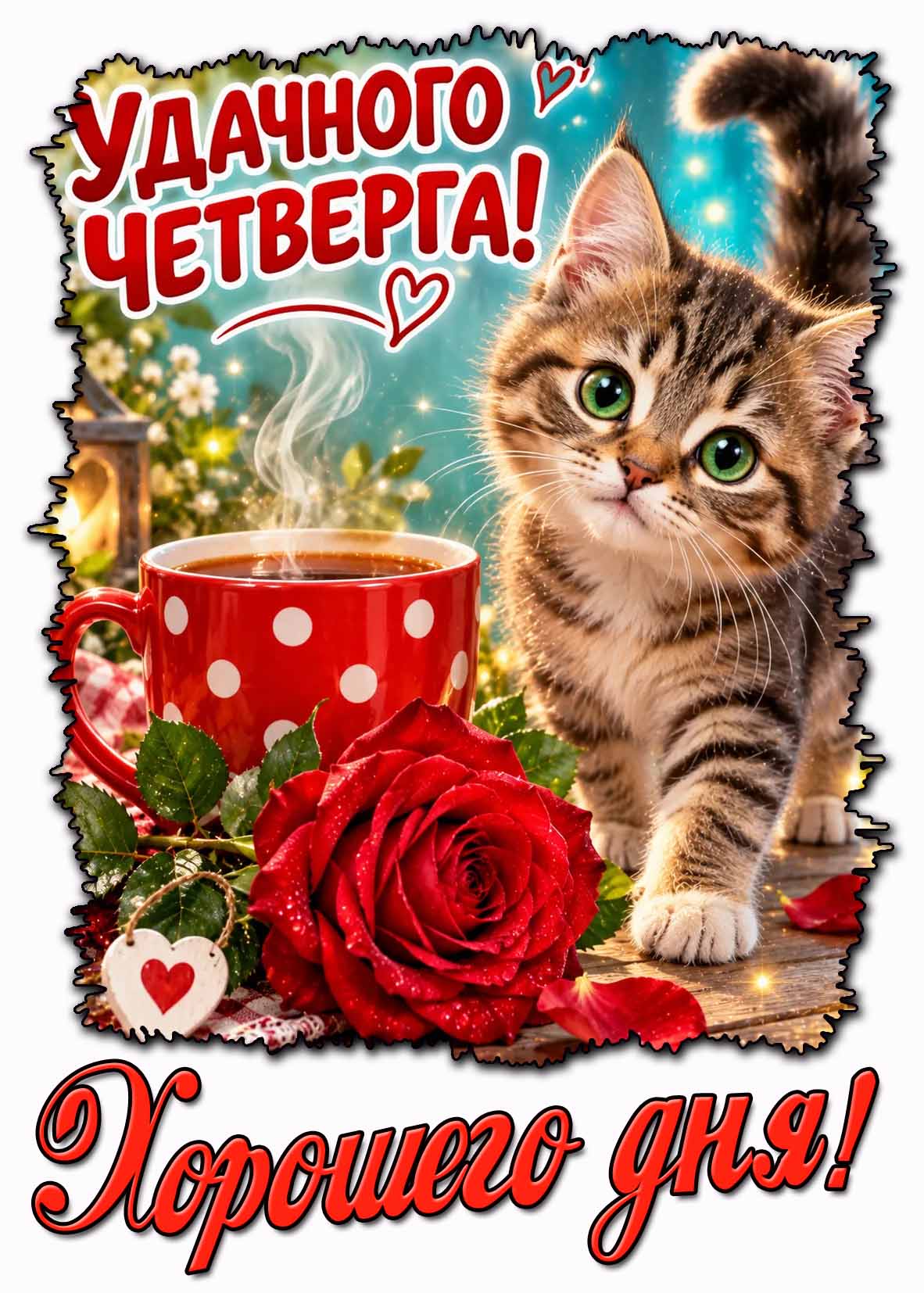 Красивая картинка "Удачного четверга! Хорошего дня!"